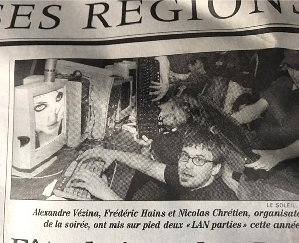 Newspaper clipping of the founders