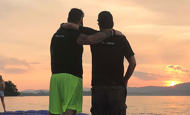 Team Crakrevenue on beach