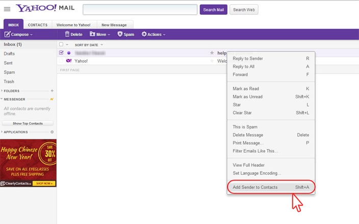 yahoo whitelist