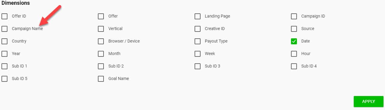 back offers stats affiliate dashboard