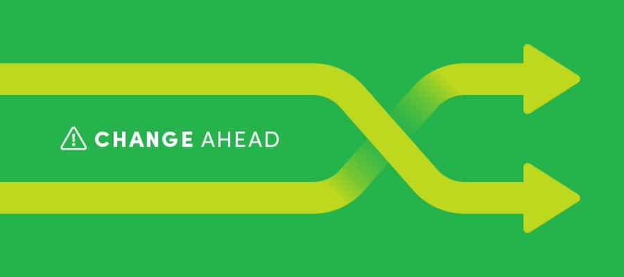 arrows crossing signifying change