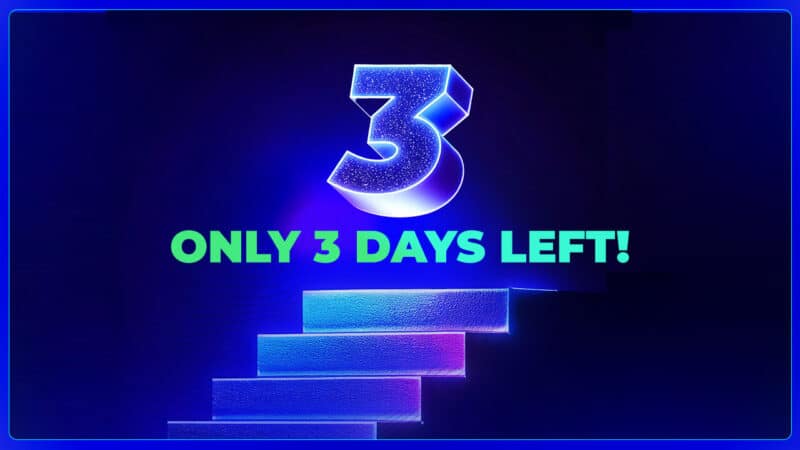 Only 3 days left